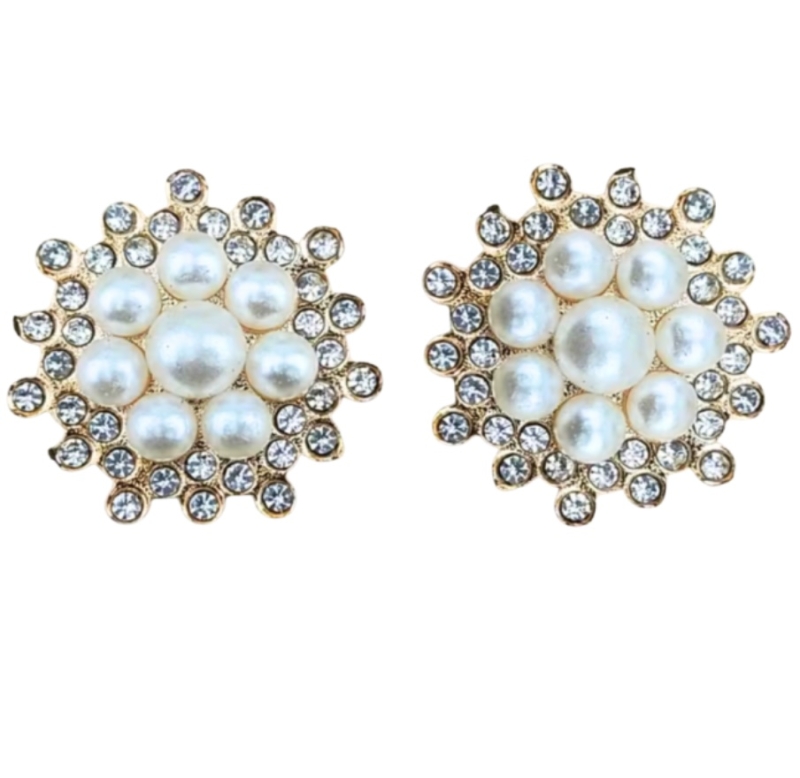 Clip oorbellen Budget parel goudkleurig 2.5 cm