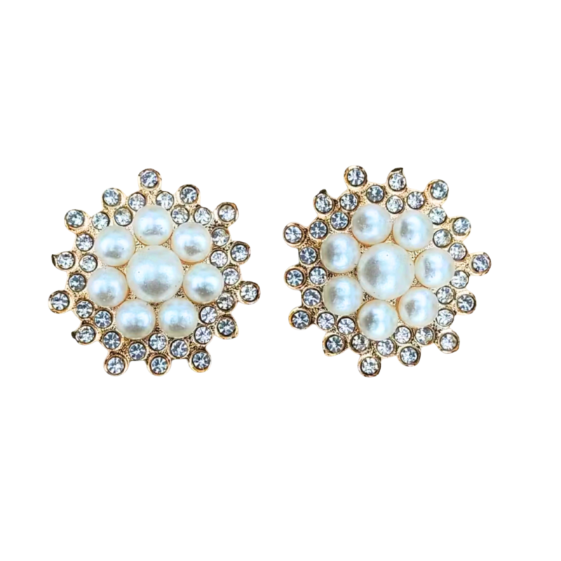 Clip oorbellen Budget parel goudkleurig 2.5 cm