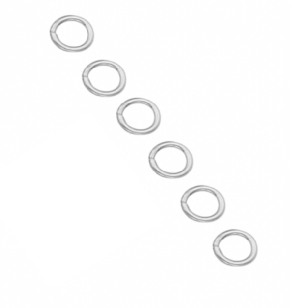 6 stuks 925 Zilveren sieraden oogjes 5 x 0.6 mm