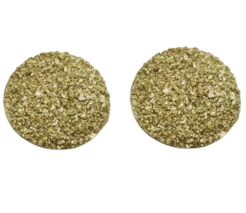 Clip oorbellen volledig kunststof goudkleurig 2.5 cm