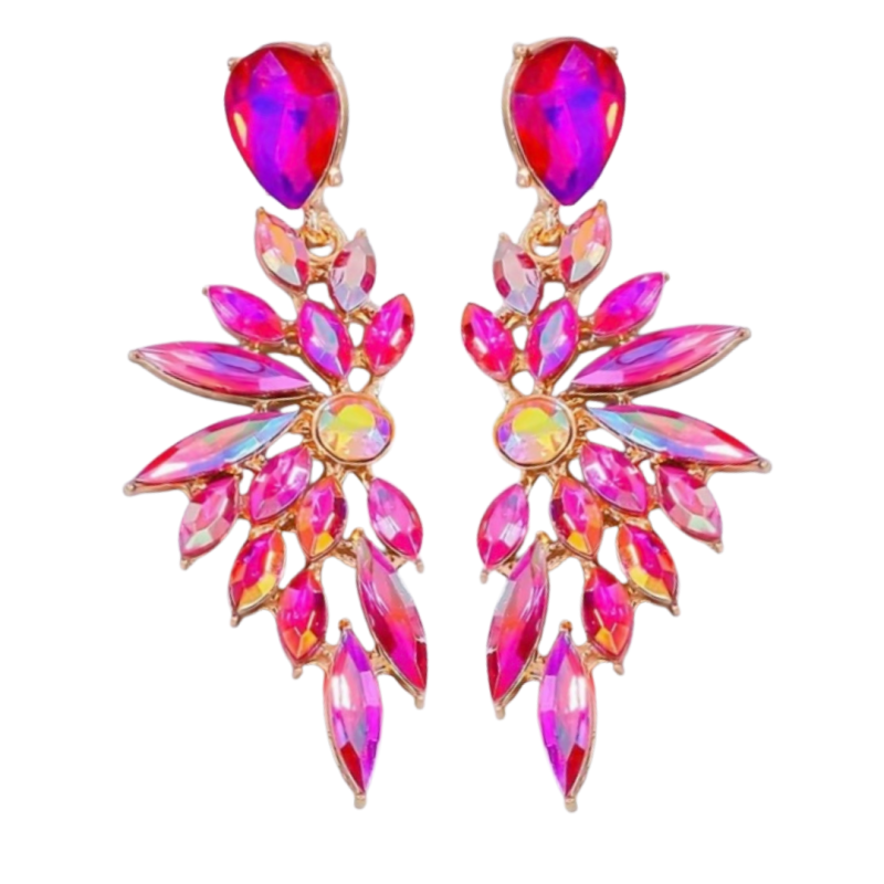 Oorbellen Farley roze 6 cm