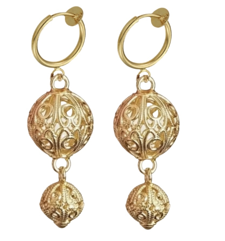 Klem oorbellen Lupite goudkleur