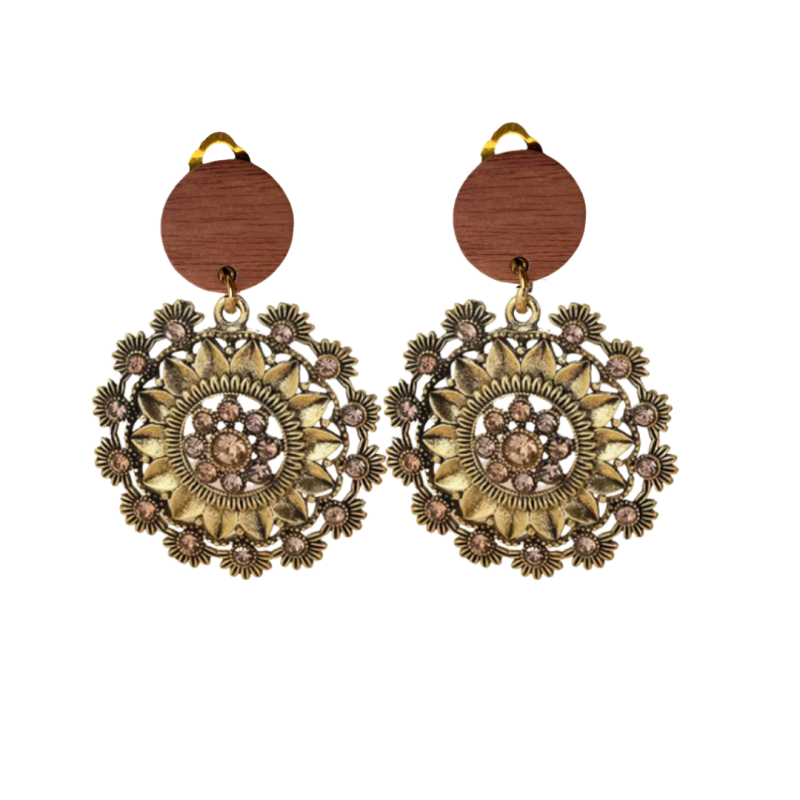 Clip oorbellen goud Mila- Mea goudbrons