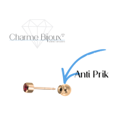 10 anti prik oorbel achterkant goudkleur