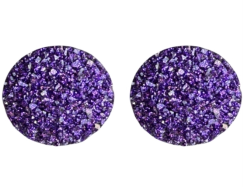 Clip oorbellen Lovata Paars volledig kunststof 2.5 cm