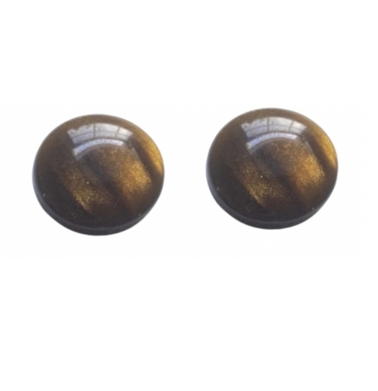 Magneet oorbellen Tijgeroog  8 mm