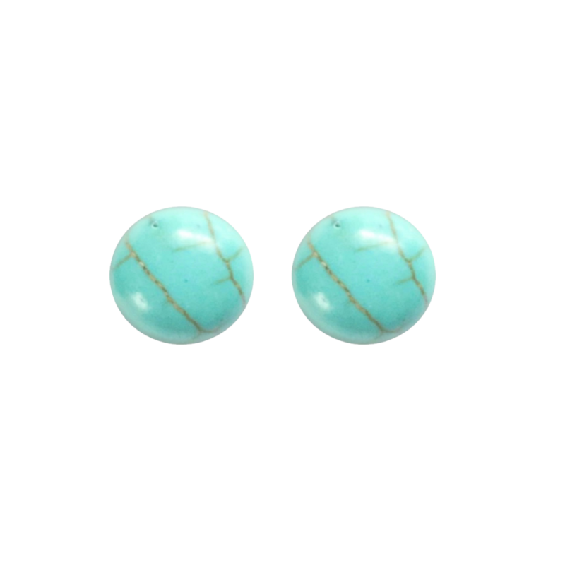 Magneet oorbellen Turquoise 8 mm