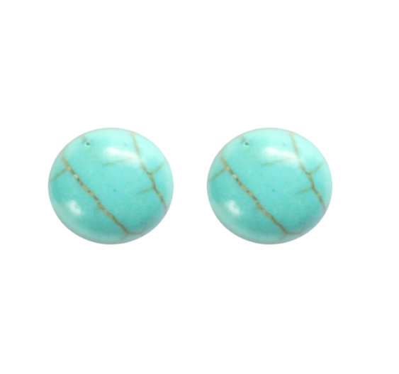 Magneet oorbellen Turquoise 8 mm