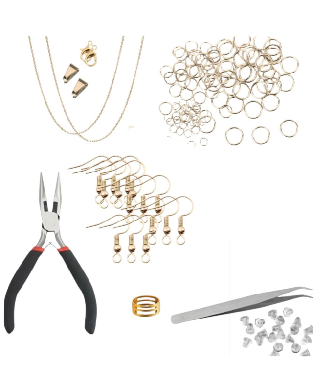 50 Delige Sieraden maken set goudkleur