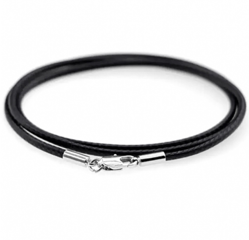 Basic koorketting 45 cm  luxe zwart 1.5 mm