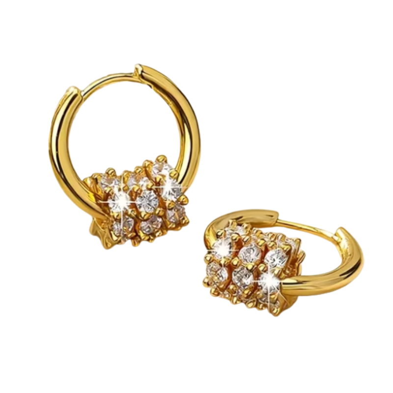 Oorbellen Sparkle rvs goudkleurig Oorbellen Sparkle rvs goudkleurig