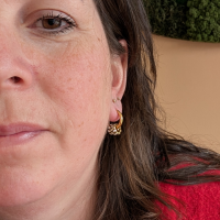 Oorbellen Sparkle rvs goudkleurig