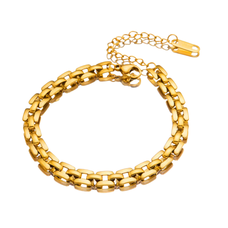 Armband Solea RVS goud 17+5cm