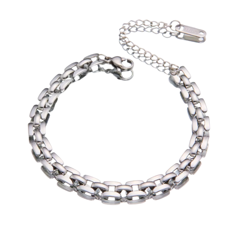 Armband Solea RVS zilver 17+5cm