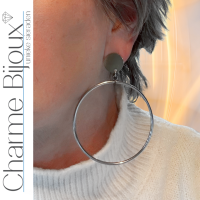 Clip glad oorringen Zilverkleurig 7.5 cm