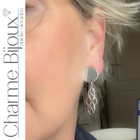 Clip oorbellen zilverkleur  Burano 4 cm