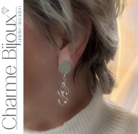 Set Madelon ketting met clip oorbellen zilverkleur