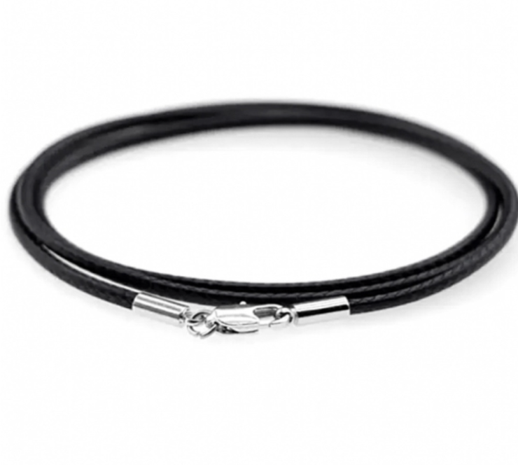 Luxe Basic Koordketting zwart 1.5 mm 50 cm