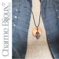 Ketting Bruin hout boomblad verstelbaar