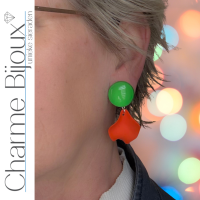 Clip oorbellen color blocking cyril 5 cm