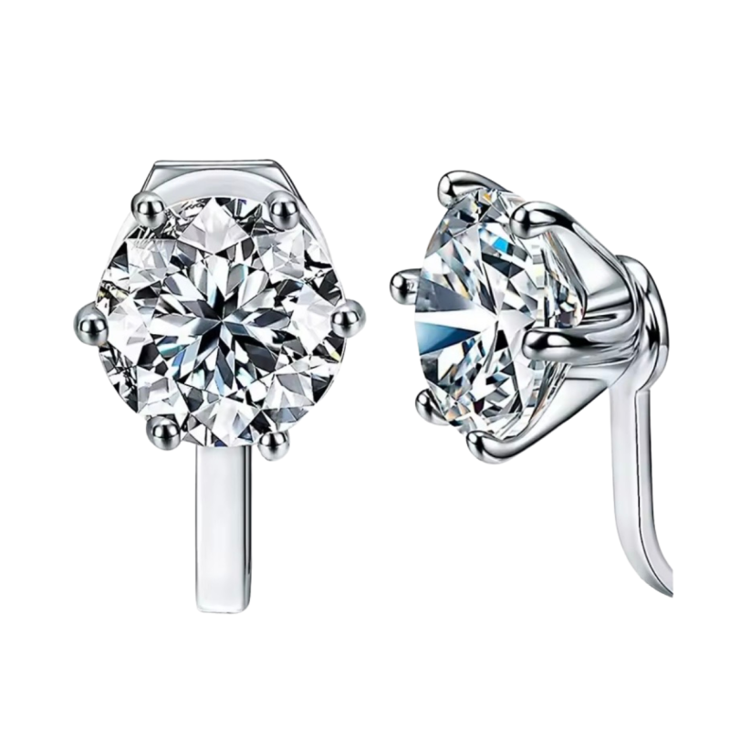 Clip oorbellen luxe zilrkonia kroon zilverkleur