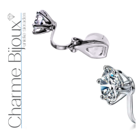 Clip oorbellen luxe zilrkonia kroon zilverkleur