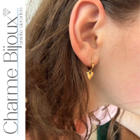 Oorringen  14K gold plating hartjes
