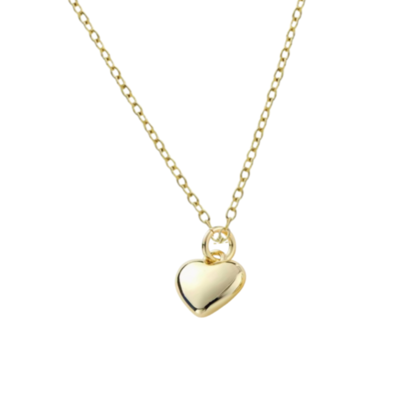 Ketting  14K goud plating Hartje
