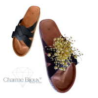 Slipper clipper kralen goud