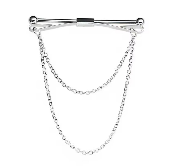 klem Kraagspeld Zilverkleur  Collar kettinkje