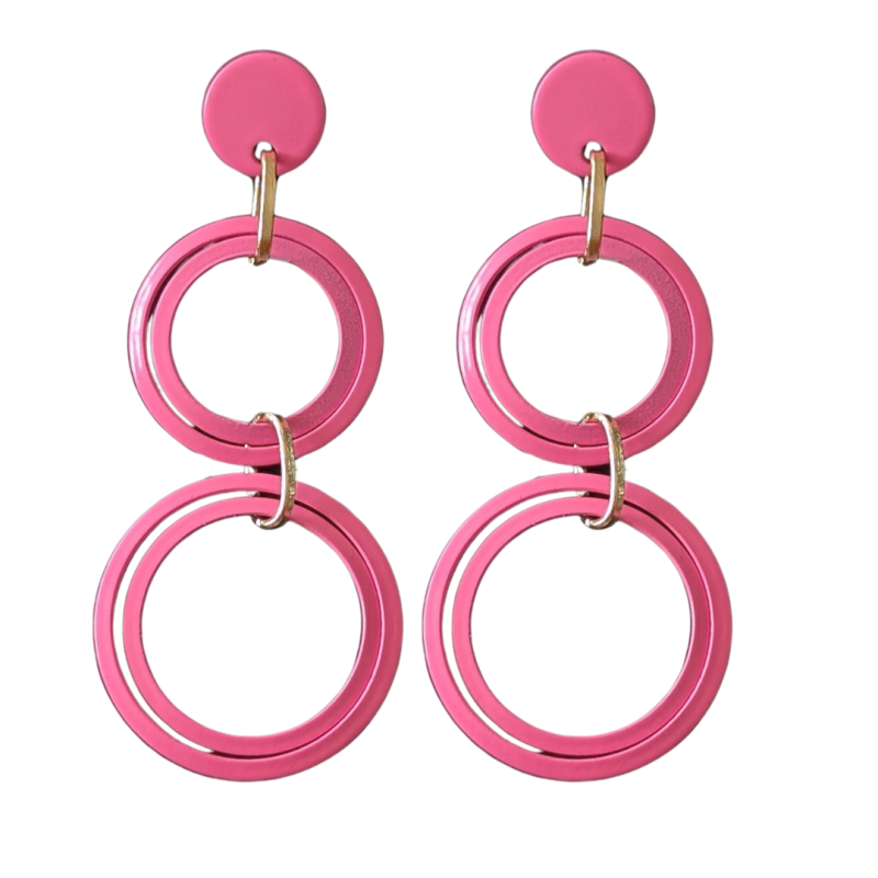 Oorbellen Luna roze goudkleur