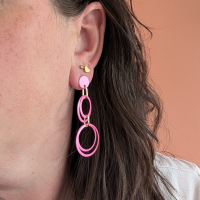 Oorbellen Luna roze goudkleur