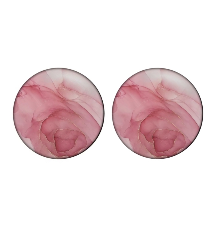 Clip oorbellen roze 2 cm
