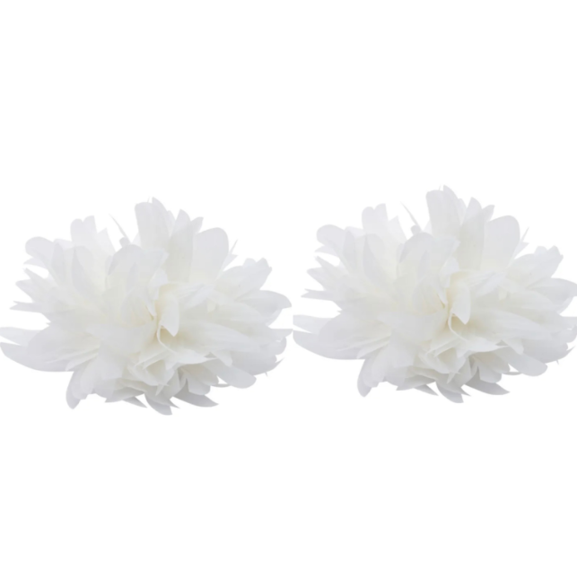 Schoen clips witte bloem