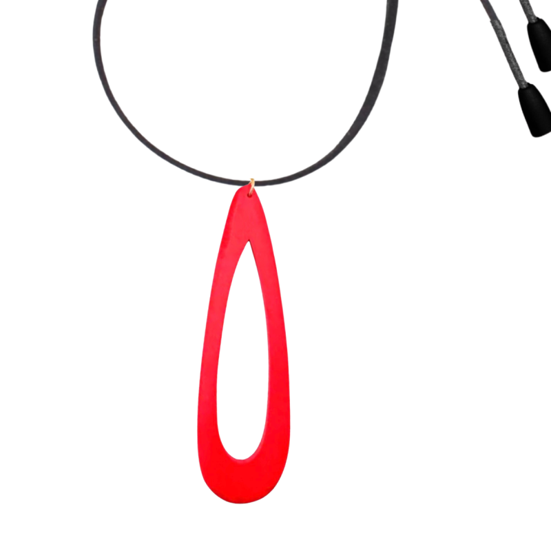 Ketting hout Moxi Rood verstelbaar