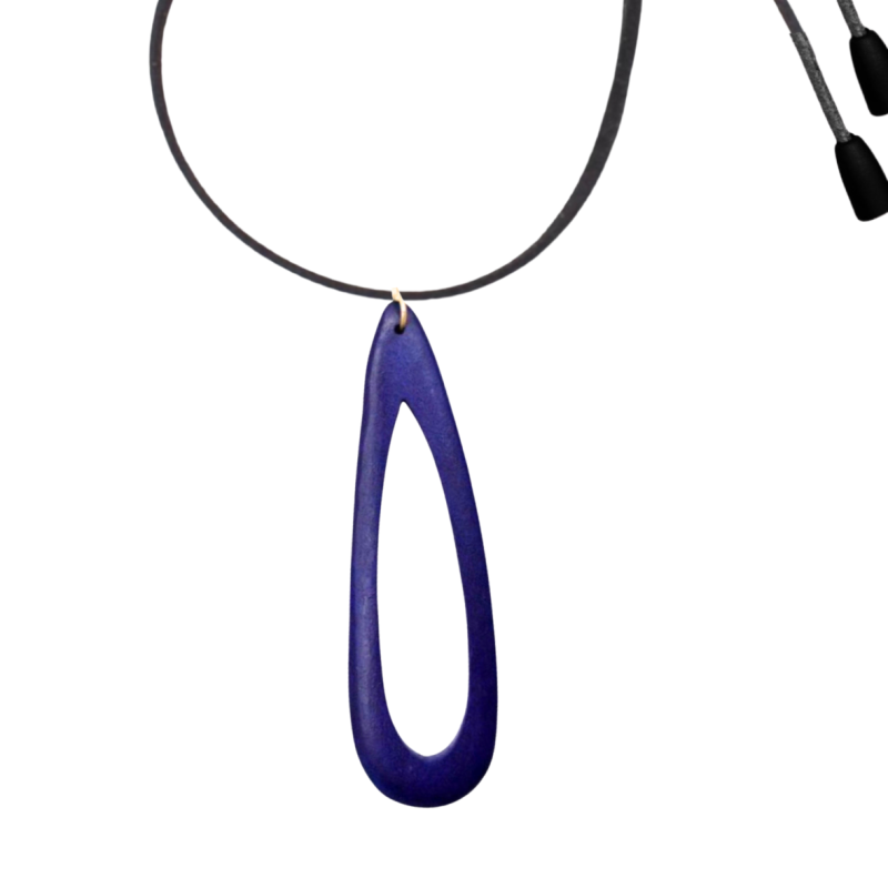 Ketting hout Moxi Blauw verstelbaar
