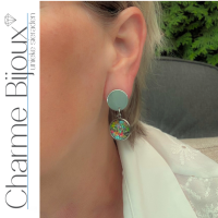 Clip oorbellen Zimba poes 3 cm