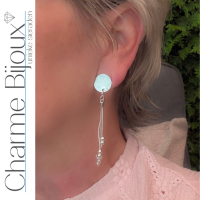 Clip oorbellen Madurobol zilverkleur 8 cm