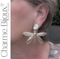 Clipoorbellen goudkleurig Libelle