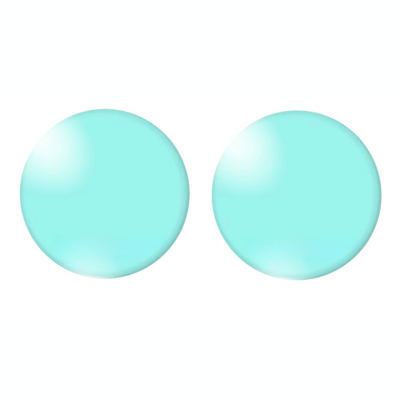 Clip oorbellen  Licht Blauw 2 cm