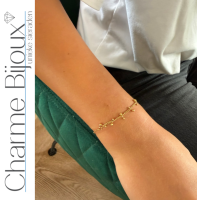Armband Goudkleur RVS 16 cm