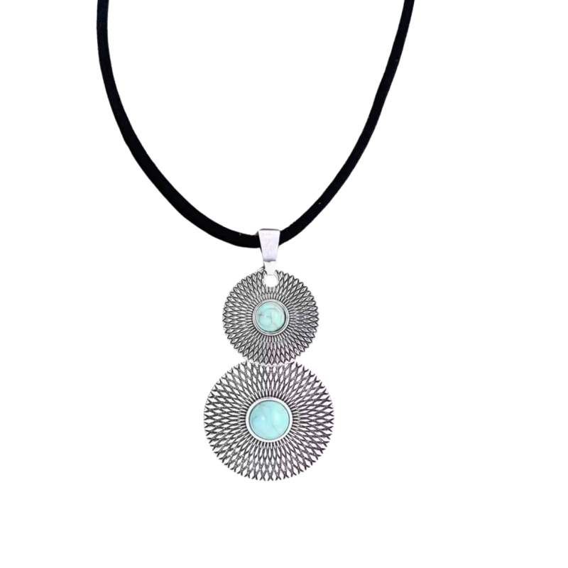 Ketting Turquoise hanger 45 cm