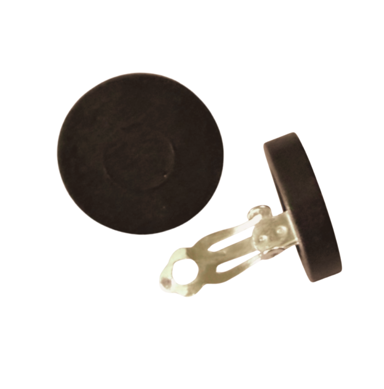 Clipoorbellen Zwart hout 2.5 cm Clipoorbellen Zwart hout 2.5 cm