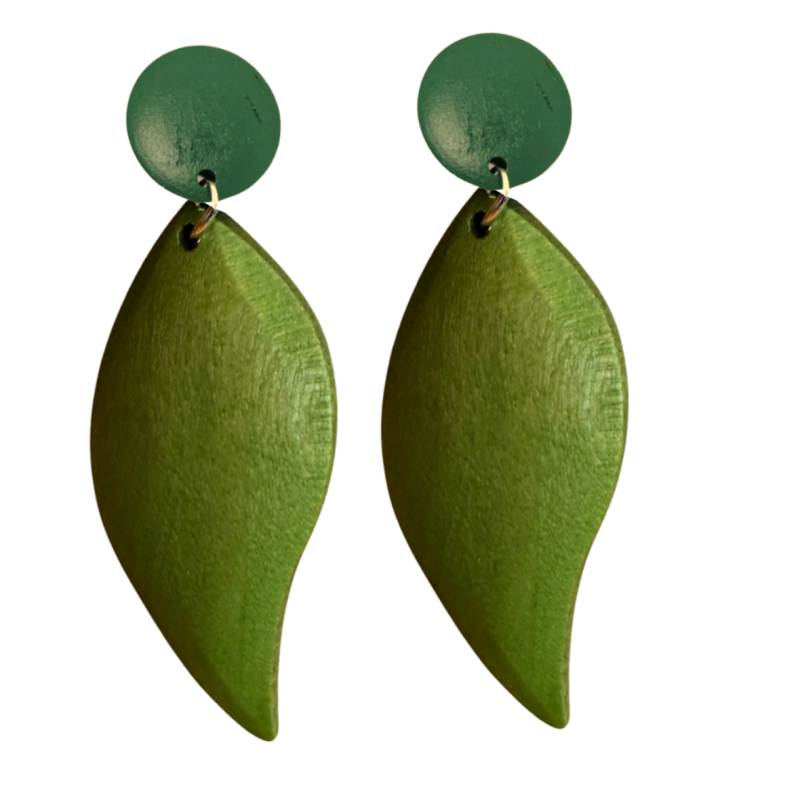 Clipoorbellen Groen hout Morena 6.5 cm