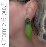 Clipoorbellen Groen hout Morena 6.5 cm