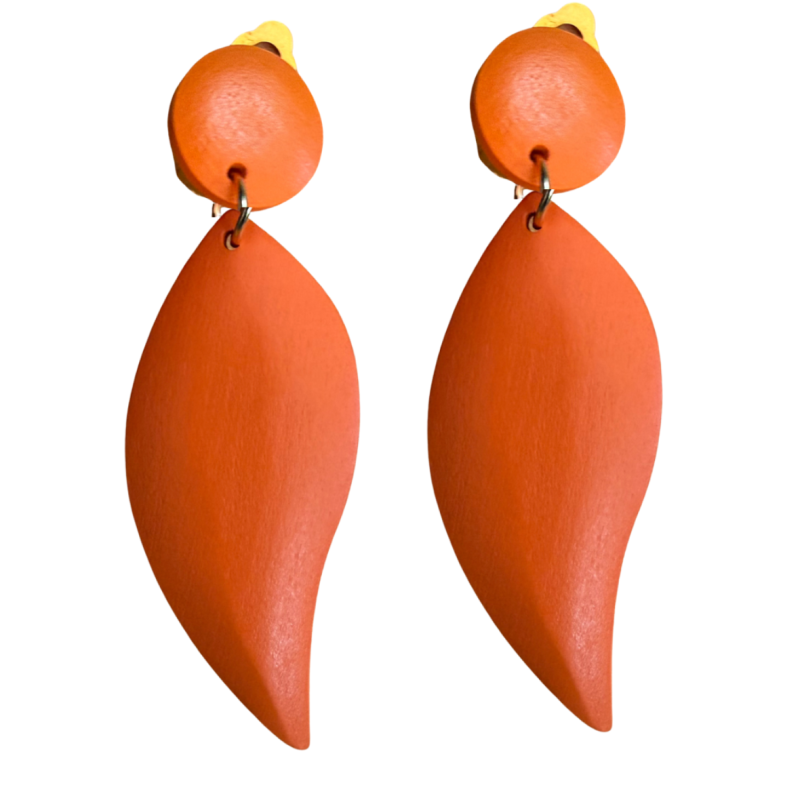 Clipoorbellen Oranje  hout Morena 6.5 cm