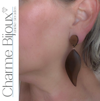 Clipoorbellen Bruin hout Morena 6.5 cm
