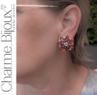 Clipoorbellen Rood goudkleurig 2.5 cm Victoria