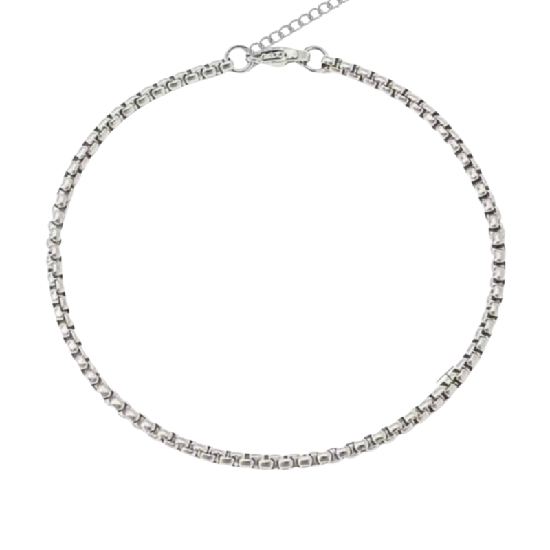 Armband RVS  22-25 cm zilverkleur schakel