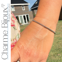 Armband RVS 26-29 cm zilverkleur schakel